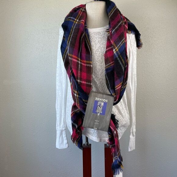 NWT David and Young Square Plaid Scarf - Picture 1 of 6